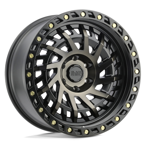 BLACK RHINO SHREDDER Matte Black w/ Machined Dark Tint 17X9 5X114.3 (BS 4.29) CB 71.50