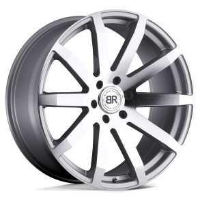 BLACK RHINO TRAVERSE Silver w/ Machine-Cut Face 24X10 6X135 (BS 6.88) CB 87.10