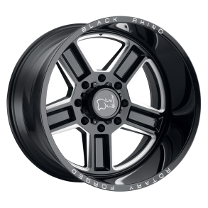 BLACK RHINO CANON Gloss Black w/ Milled Spokes 24X14 8X165.1 (BS 4.51) CB 122.40