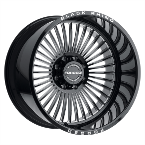 BLACK RHINO HORUS Gloss Black w/ Milled Spokes 24X14 5X127 (BS 4.51) CB 71.50