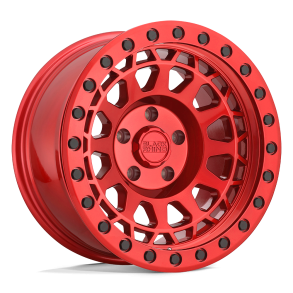 BLACK RHINO PRIMM Candy Red w/ Black Bolts 17X9 8X165.1 (BS 5.00) CB 122.40
