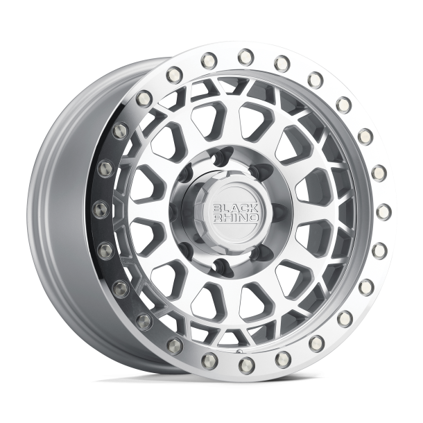 BLACK RHINO PRIMM Silver w/ Mirror Face & Machined Ring 20X9.5 8X170 (BS 5.25) CB 125.10