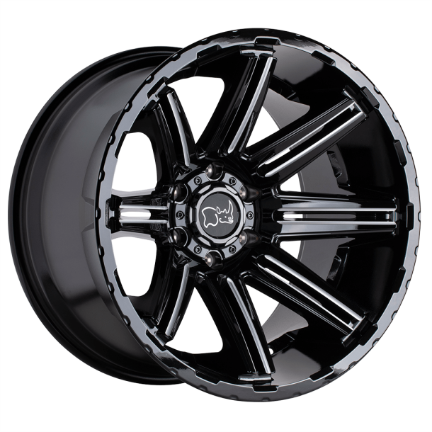 BLACK RHINO RAMPAGE Gloss Black 20X12 5X127 (BS 4.77) CB 71.50