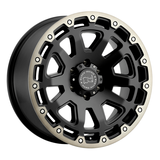 BLACK RHINO RAZORBACK Matte Black w/ Machined Dark Tint Lip 20X9 6X139.7 (BS 4.53) CB 112.10