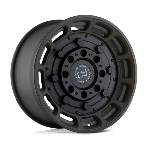 BLACK RHINO WARTHOG Matte Olive Dab Green w/ Black Center 17X8.5 6X139.7 (BS 4.75) CB 112.10