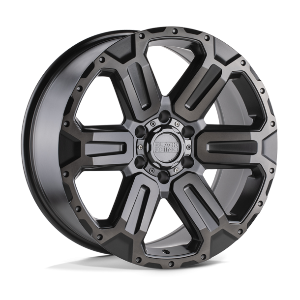 BLACK RHINO WANAKA Matte Gunmetal w/ Brushed Face & Gunmetal Tint 17X8.5 6X139.7 (BS 5.22) CB 112.10