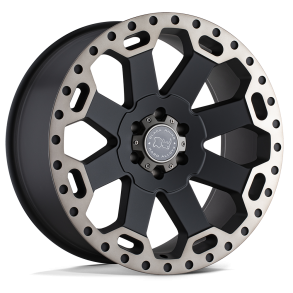 BLACK RHINO WARLORD Matte Black w/ Machined Dark Tint 17X9 5X139.7 (BS 5.00) CB 78.10