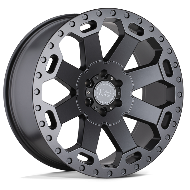 BLACK RHINO WARLORD Matte Gunmetal 17X8 5X114.3 (BS 5.88) CB 76.10