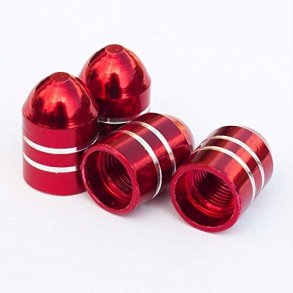 VALVE STEM CAPS  RED - 4 caps