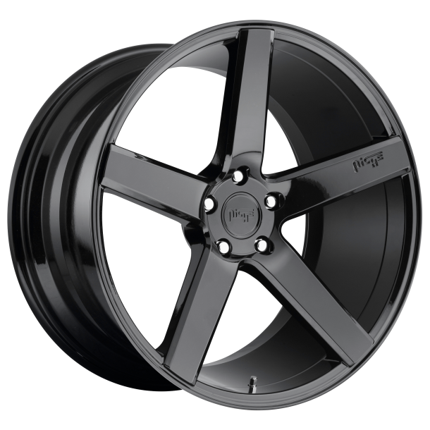 NICHE  M188 MILAN Gloss Black 2 ea 8.5x20  + 2 ea 10x20 5X114.3 ET 40  (  4 WHEELS ) NEW MUSTANG