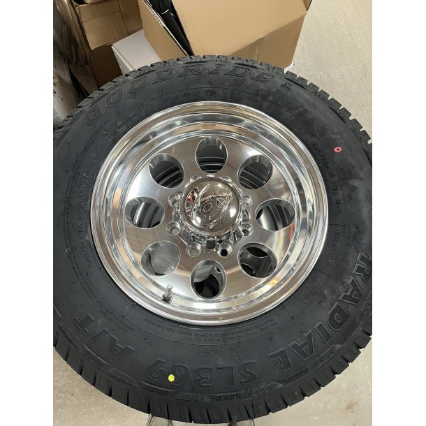 4 ea NEW Ion 171 8x16 wheels for trucks and vans 8x165,1 bolt pattern 235/75-16 Tires