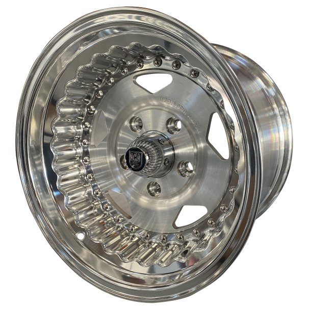 MUSCLE CAR CONVO Brushed FACE / Mirror Lip 10x15 ET-12 5x120.65