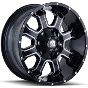MAYHEM FIERCE Black / Milled 9X20 5X150 / 5x139.7 ET 0