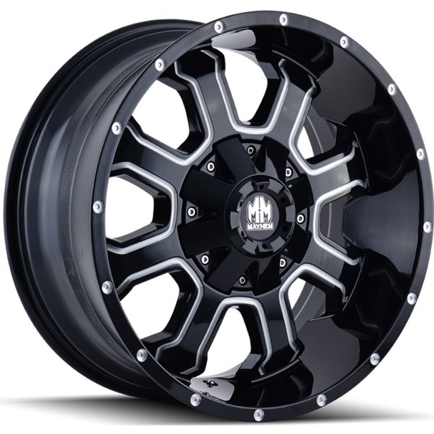 MAYHEM FIERCE Black / Milled 9X20 5X150 / 5x139.7 ET 0