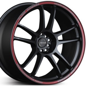 TENZO DC-5 RED / Black 2 stk 8,5x19 og 2 stk 10X19 5X114 ET=19