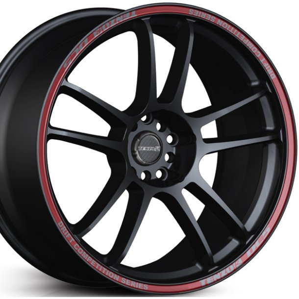 TENZO DC-5 RED / Black 2 stk 8,5x19 og 2 stk 10X19 5X114 ET=19