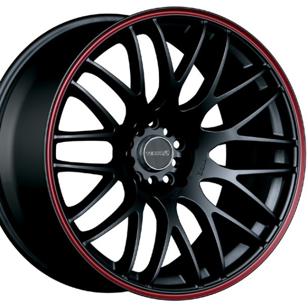 TENZO TYPE-M RED / Black 2 stk 8,5x19 ET=17 og 2 stk 10X19 5X114 ET=22