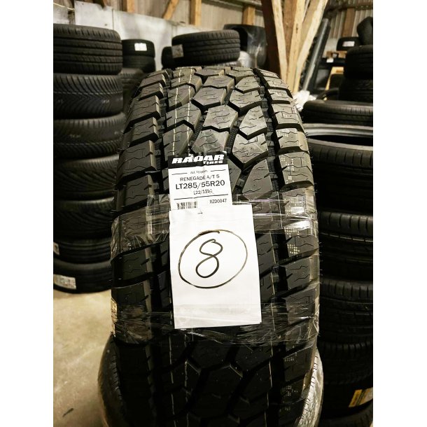 285/55-20 RADAR RENEGADE A/7-5, 4 stk  UGE 30-2019