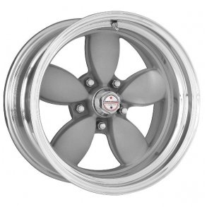AMERICAN RACING CLASSIC 200S GRAY Mag Gray Center Polished Barrel 6x15 , ET=0, BS= min 2.75 max 3.25, 5x114.3