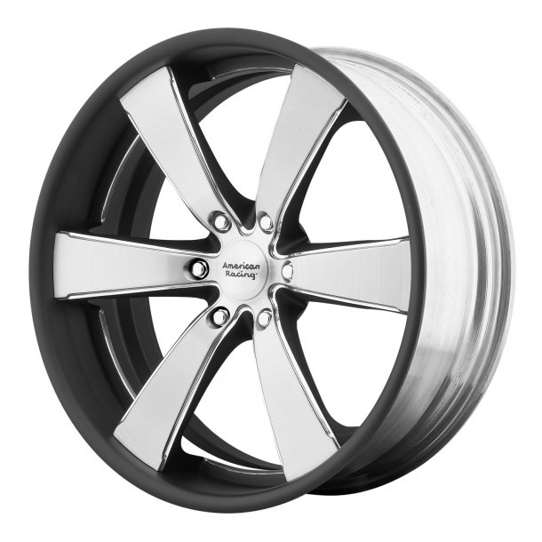 AMERICAN RACING SLATE Brushed/Milled Center w/ Matte Black Barrel 10.5x22 , ET=0, BS= min 5.75 max 7.5, 6x139.7
