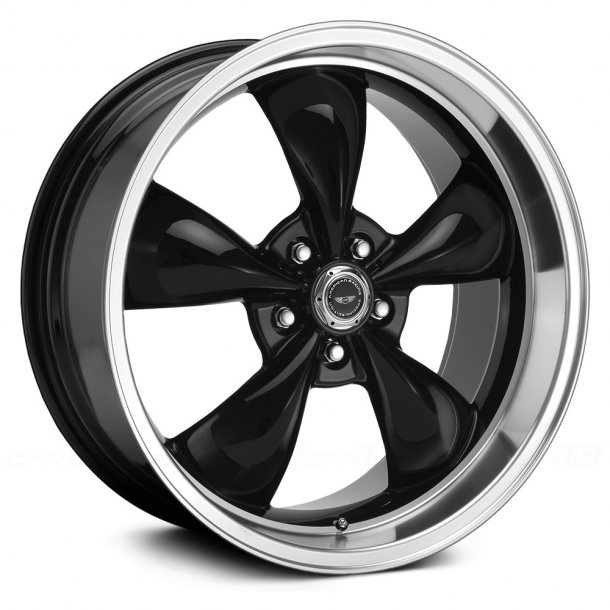 AMERICAN RACING AR105  TORQ THRUST M Gloss Black w/ Machined Lip 8x17 , ET=0, BS=4.50, 5x114.3