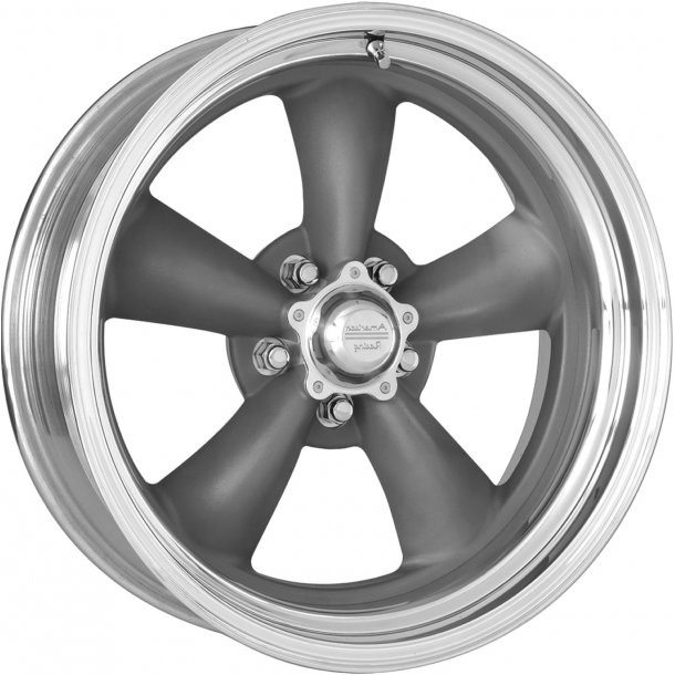AMERICAN RACING VN215  TORQ THRUST II 1 PC Mag Gray w/ Center Polished 11x22 , ET=15, BS=5.6, 5x114,3