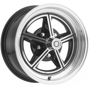 AMERICAN RETRO MAGSTAR Black /Polish 7x15 , ET=0, 5x114.3