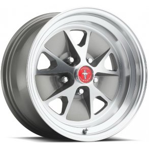 AMERICAN RETRO STYLED Grey /Polish 8x17 , ET=0, 5x114.3