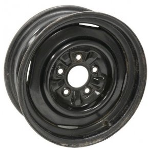 AMERICAN STEEL WHEEL 53-62 OE CORVETTE BLACK Black Primer 5x15 , ET=0, 5x120.65