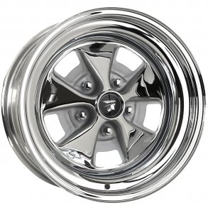 AMERICAN STEEL WHEEL 67-68 MERCURY COUGAR Chrome Steel With Paint 7x14 , ET=0, BS=4.25, 5x114.3