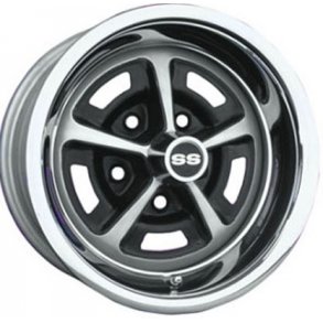 AMERICAN STEEL WHEEL CHEVELLE SS Silver With Black 6x15 , ET=0, BS=4, 5x120.65