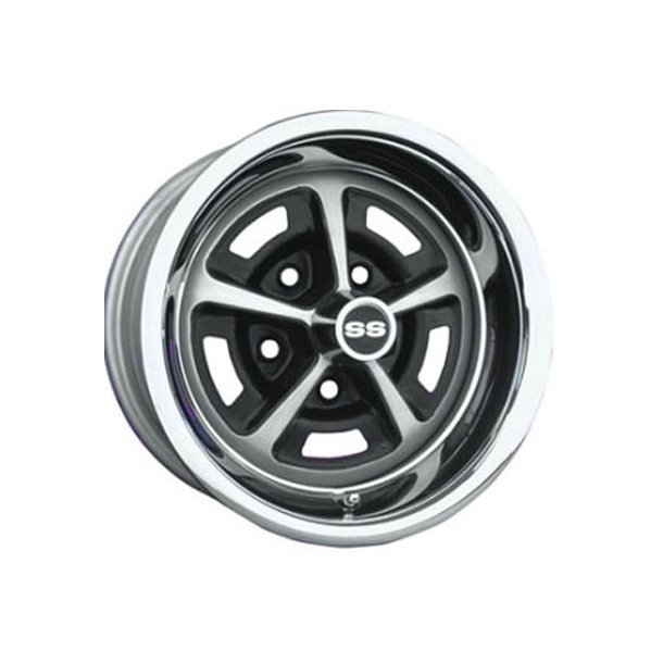AMERICAN STEEL WHEEL CHEVELLE SS Silver With Black 7x14 , ET=0, BS=4,375, 5x120.65