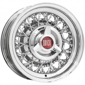 AMERICAN STEEL WHEEL BUICK WIRE Chrome Rim With Stainless Steel Spokes 6x16 , ET=0, 5x127