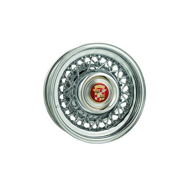 AMERICAN STEEL WHEEL CADILLAC WIRE Chrome Rim With Stainless Steel Spokes 6x15 , ET=0, 5x127