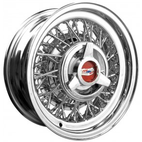 AMERICAN STEEL WHEEL CHEVY/FORD WIRE Chrome Rim With Stainless Steel Spokes 6x14 , ET=0, 5x114.3