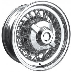 AMERICAN STEEL WHEEL CHRYSLER WIRE Chrome Rim With Stainless Steel Spokes 6x14 , ET=0, 5x114.3