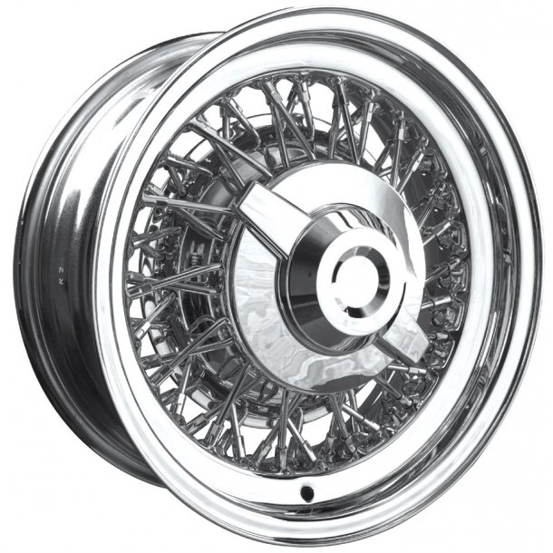 AMERICAN STEEL WHEEL CHRYSLER WIRE Chrome Rim With Stainless Steel Spokes 6x15 , ET=0, 5x114.3