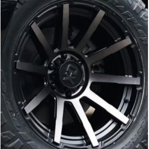 10x22 KMC XD847 Matteblack / Grey Tint med dk , TPMS sensorer og mtrikker