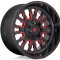 10x22 Fuel D612 Glossblack / Red med dk , TPMS sensorer og mtrikker