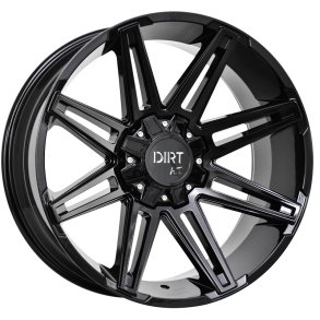 10x22 Dirt D88 Glossblack med dk , TPMS sensorer og mtrikker
