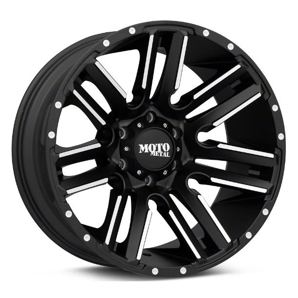 9x20 Moto Metal Mo978 Glossblack / Milled med dk , TPMS sensorer og mtrikker