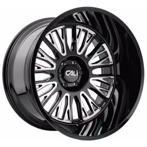 10x20 Cali Offroad Vetex Glossblack / Milled med dk , TPMS sensorer og mtrikker