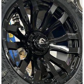 10x22 Fuel D675 Glossblack med dk , TPMS sensorer og mtrikker
