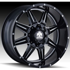 MAYHEM MONSTIR Glossblack /Milled 10x20 , ET=-12, 6x135