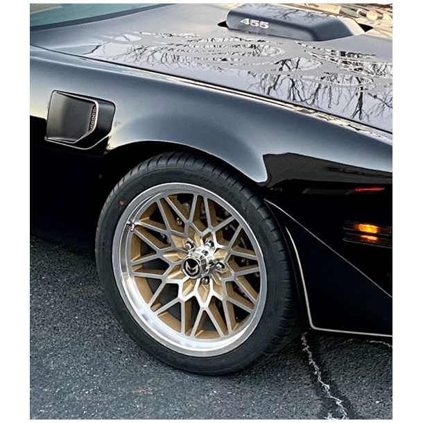 MUSCLE CAR SNOWFLAKE BLACK Painted /Polish Lip 9.5x19 , ET 9, 5x120.65