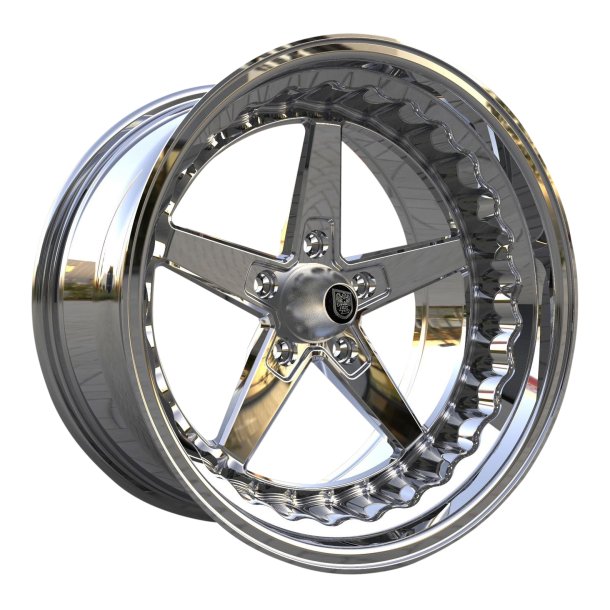 MUSCLE CAR RACEMASTER GLOSSBLACK / MILLED 8x18, ET 0, CB 83,2, 5x114,3