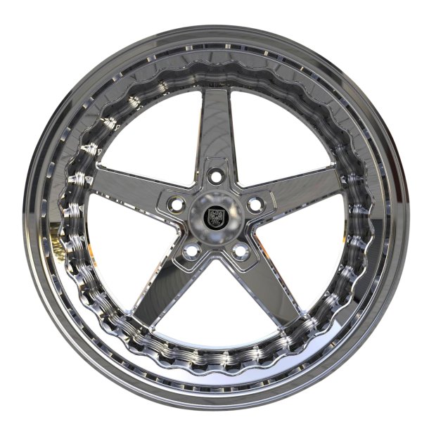 MUSCLE CAR RACEMASTER GLOSSBLACK / MILLED 8x18, ET 0, CB 83,2, 5x114,3