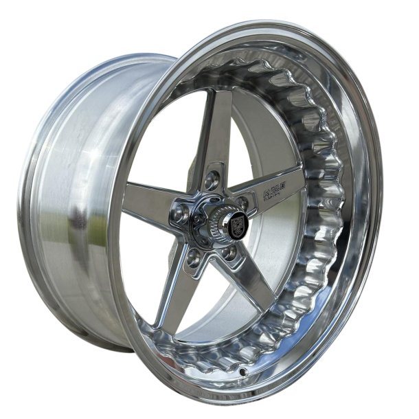 MUSCLE CAR RACEMASTER GLOSSBLACK / MILLED 8x18, ET 0, CB 83,2, 5x114,3