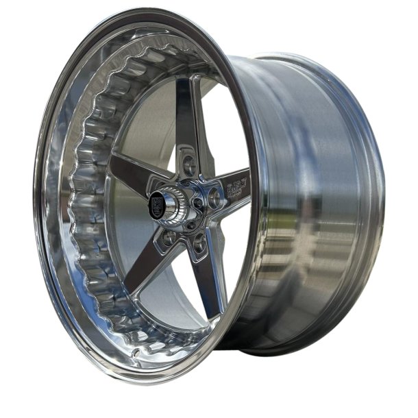 MUSCLE CAR RACEMASTER GLOSSBLACK / MILLED 8x18, ET 0, CB 83,2, 5x114,3