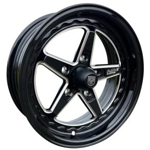 MUSCLE CAR RACEMASTER Glossblack / Milled 5.5x15, ET 0, 5x114.3